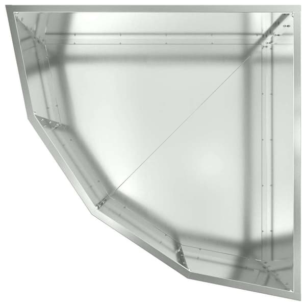 Hörnställning Silver 60 x 60 x 35 cm Galvaniserat stål