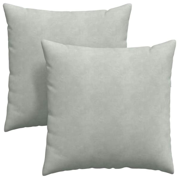 Sofakuddar 2 pcs Ljusgrå 60 x 60 cm Kordread tyg