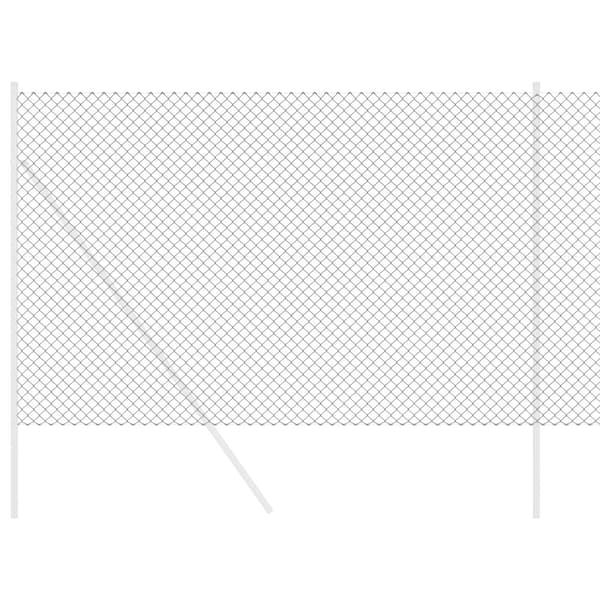 Kedjelänk Stängsel Grå 10 x 1,5 m Stål