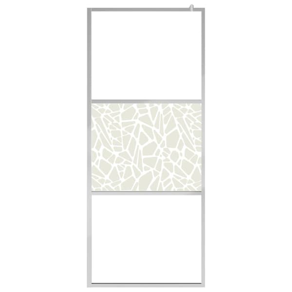Duschvägg med ESG-glas stendesign 80x195 cm