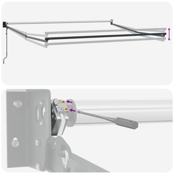 Markis Taupe 4 × 3 m Polyester och metall