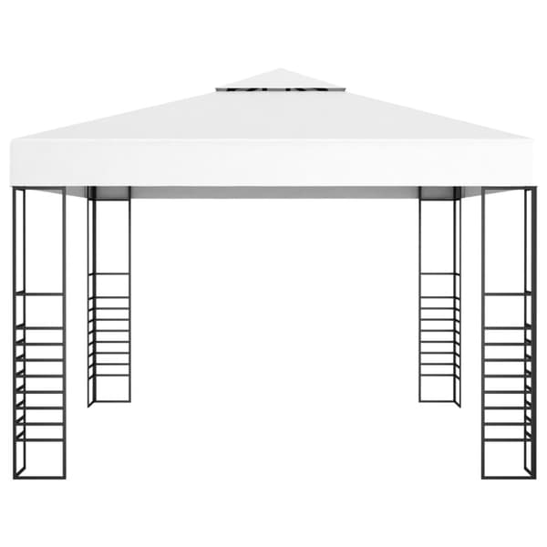 Paviljong med ljusslinga LED 3x3 m vit