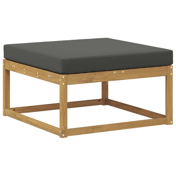 Utomhussoffset med kudde 4 pcs Vit och antracit Polyester