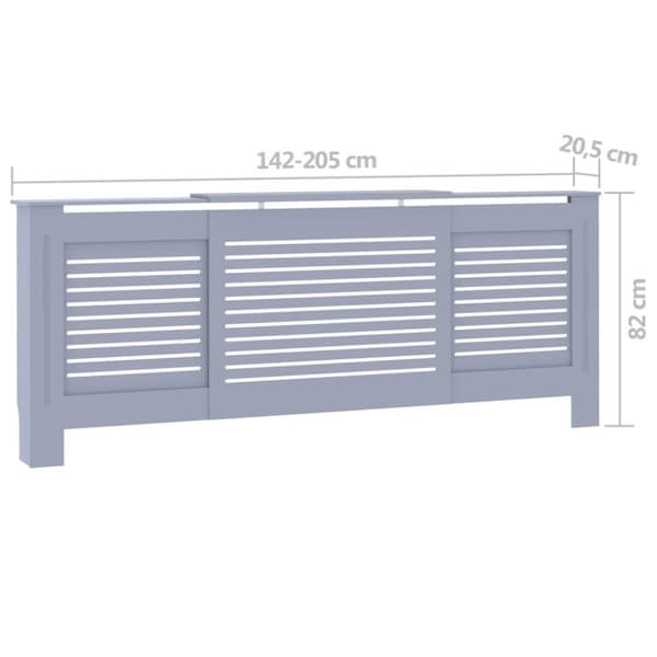 Elementskydd MDF grå 205 cm