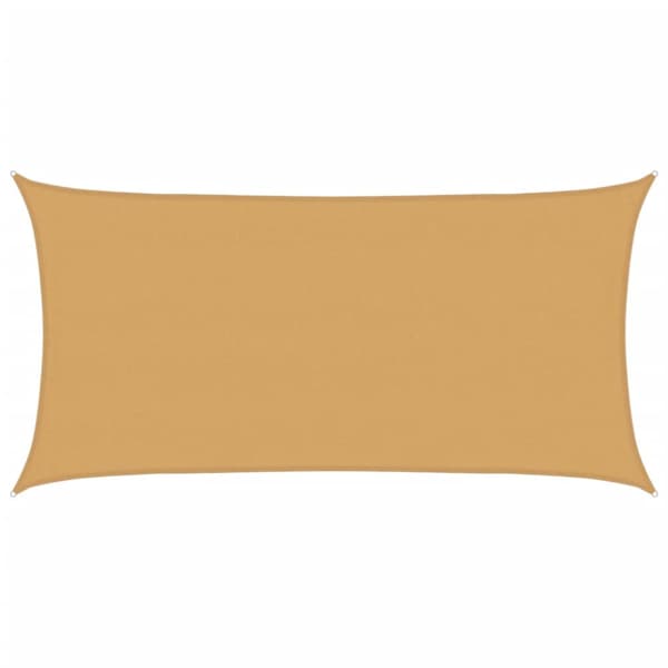 Solsegel 160 g/m² rektangulär sand 4x7 m HDPE
