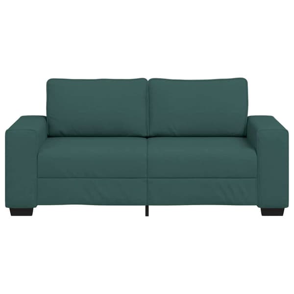 2-sitssoffa mörkgrön 180x77x82 cm tyg
