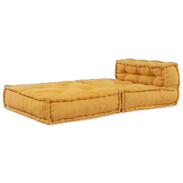 Modulär soffa gul 70x70x54 tyg