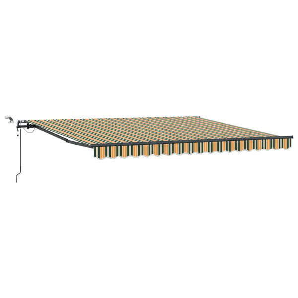 Markis tyg Grön och gul 400 × 300 cm Polyester