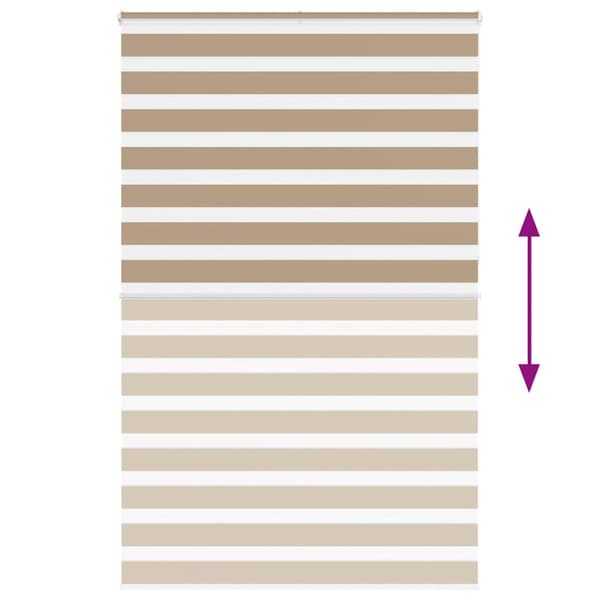 Rullgardin zebra 140x230 cm tyg bredd 135,9 cm polyester