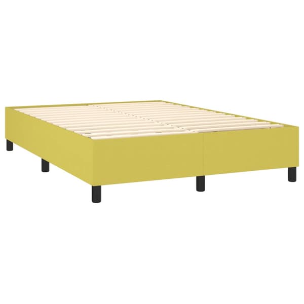 Boxspring-sängram grön 140x190 cm tyg