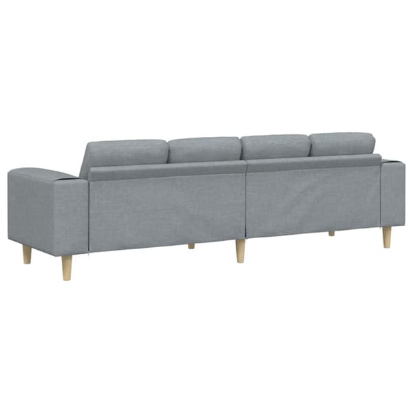 Vardagsrumsoffa Ljusgrå 250 x 77 x 76 cm Polyester