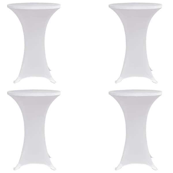 Överdrag till ståbord Ø70 cm vit stretch 4 st