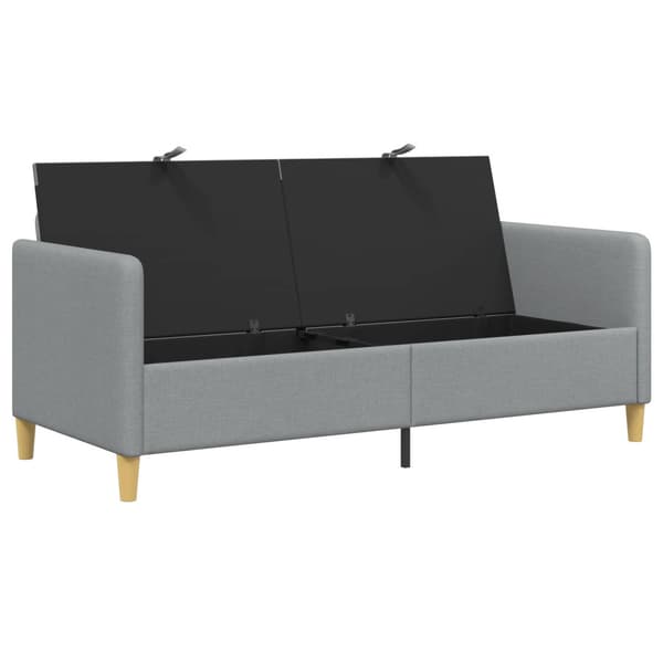 Soffa med förvaring Ljusgrå 172 x 78 x 87 cm Polyester