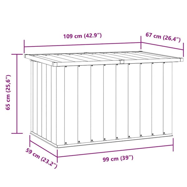 Dynbox antracit 109x67x65 cm