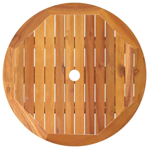 Hopfällbart trädgårdsbord Ø60x75 cm massivt eukalyptusträ