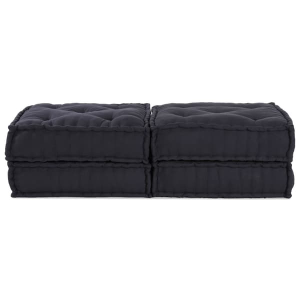Modulsofa enhet 2 pcs Antracit 140 x 70 x 36 cm Tyg