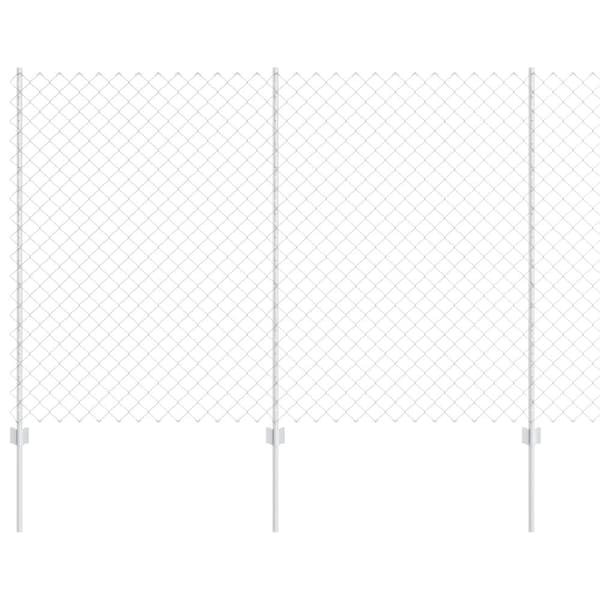 Stängsel med stolpe Silver 1,6 x 10 m Stål