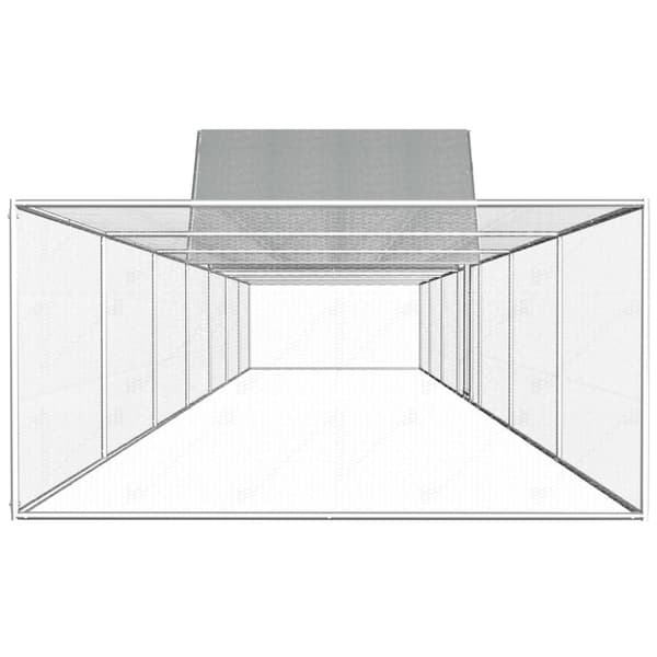 Hönsbur 14x2x2 m galvaniserat stål