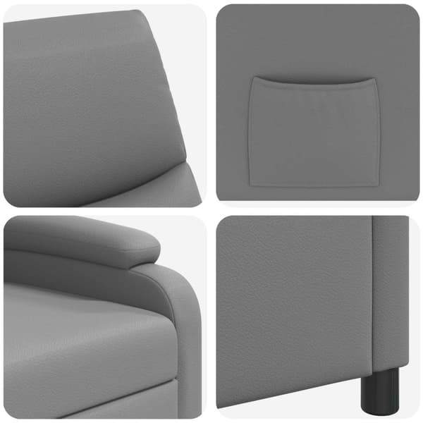 Recliner Grå Konstläder