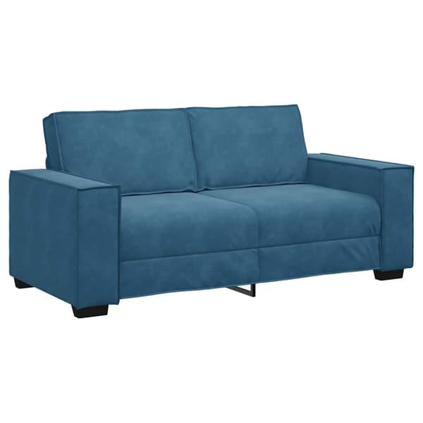 2-sitssoffa blå 180x78x84 cm sammet