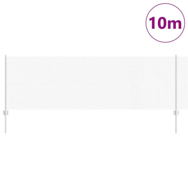 Stängsel med stolpe Silver 0,8 x 10 m Stål