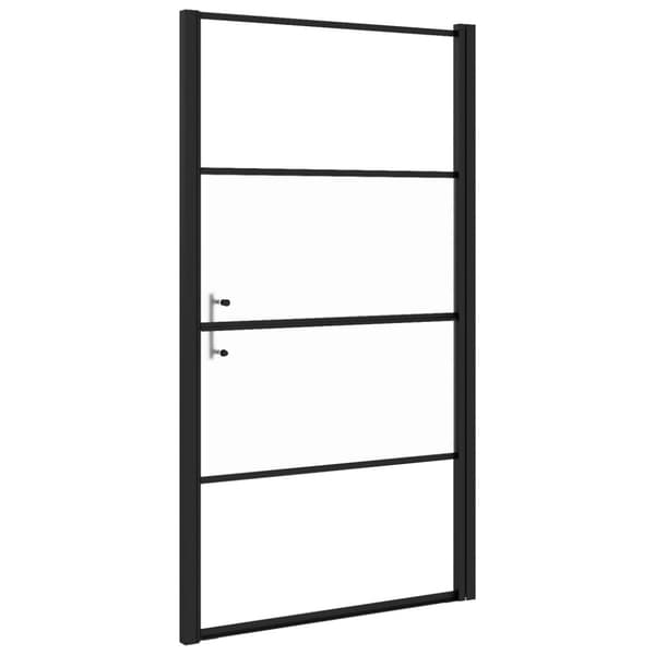 Duschdörr 100x178 cm halvfrostat härdat glas svart