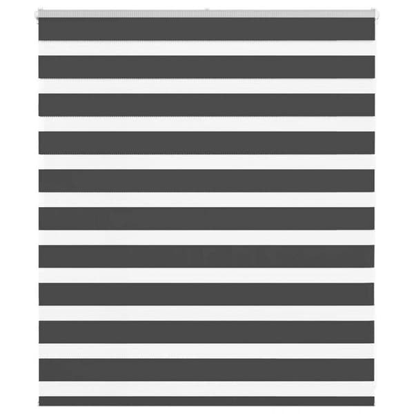 Rullgardin zebra svart 125x100 cm tyg bredd 120,9cm polyester