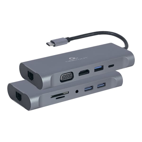 Cablexpert A-CM-COMBO7-01 - dockningsstation - USB-C 3.1 - HDMI, VGA - 1GbE