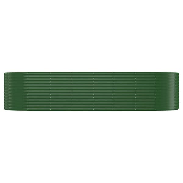 Odlingslåda galvaniserat stål 322x100x68 cm grön