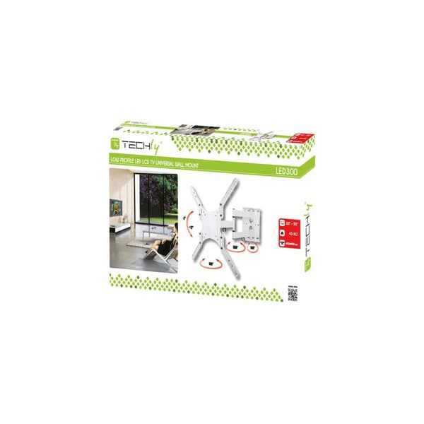 TECHly konsol - Ultrasmal - för LCD-TV - vit