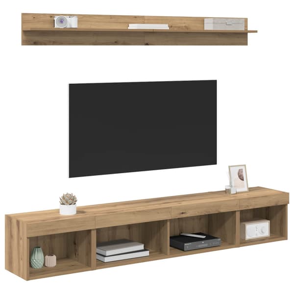 TV väggskåp set 5 st Artisan Ek Konstruerat trä