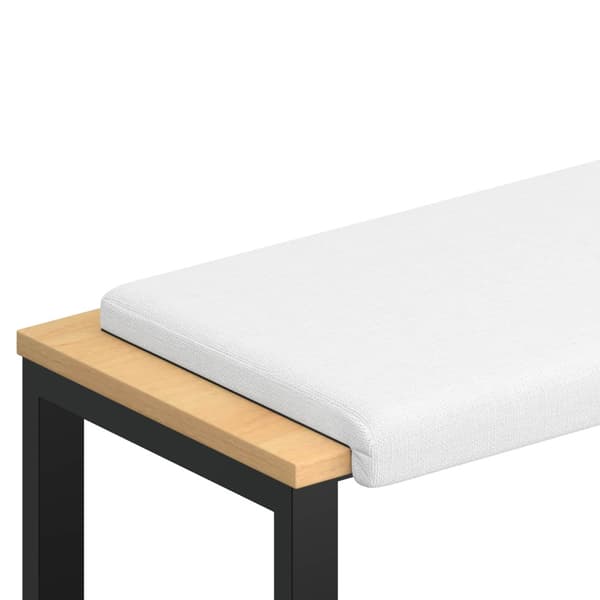 Bänk kudde Tyg Vit Djup 35 cm