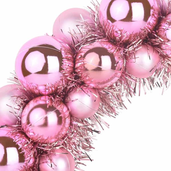 Julkulor kransar 2 pcs Rosa 33 x 33 x 7 cm Polystyren