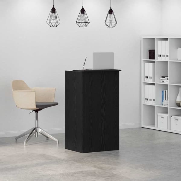 Receptionsdisk svart 55x50x103,5 cm konstruerat trä