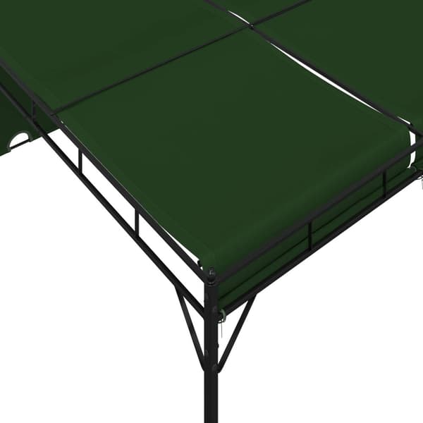 Paviljong 4 x 3 x 2,3 m Grön Polyester och Stål