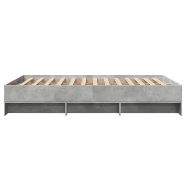 Sängram betonggrå 120x200 cm konstruerad trä