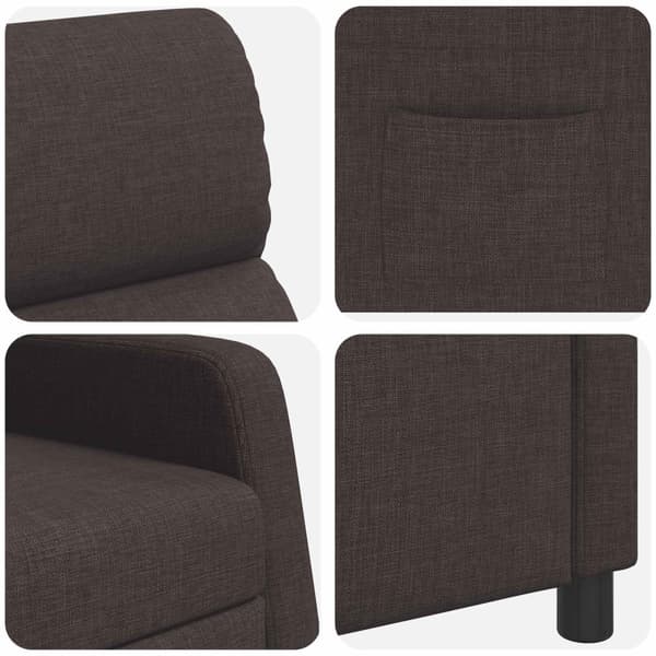 Recliner Mörkbrun Tyg