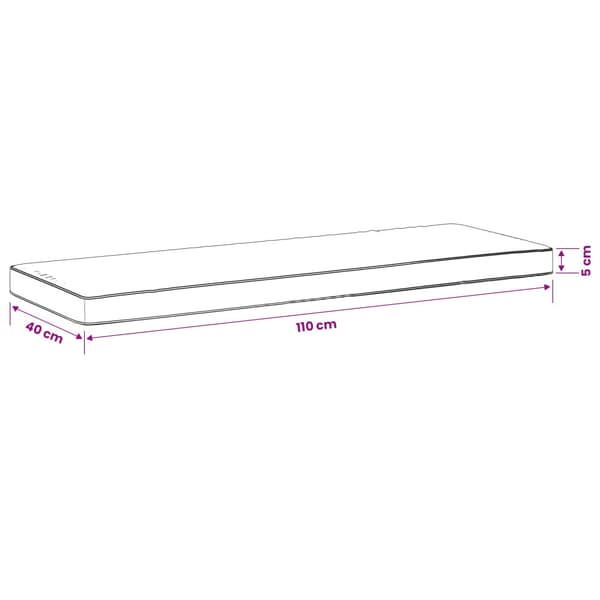 1-delad Bänk Kudde VUGHT 100% Polyester Gräddvit