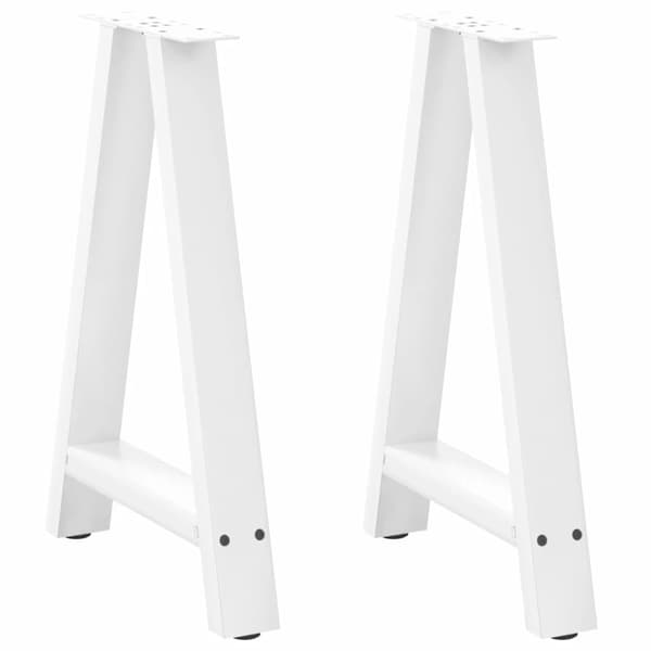 Matbordsben A-formade 2 st vita 60x(72-73) cm stål