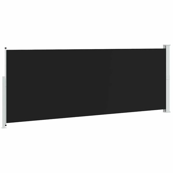 Infällbar sidomarkis 180x500 cm svart