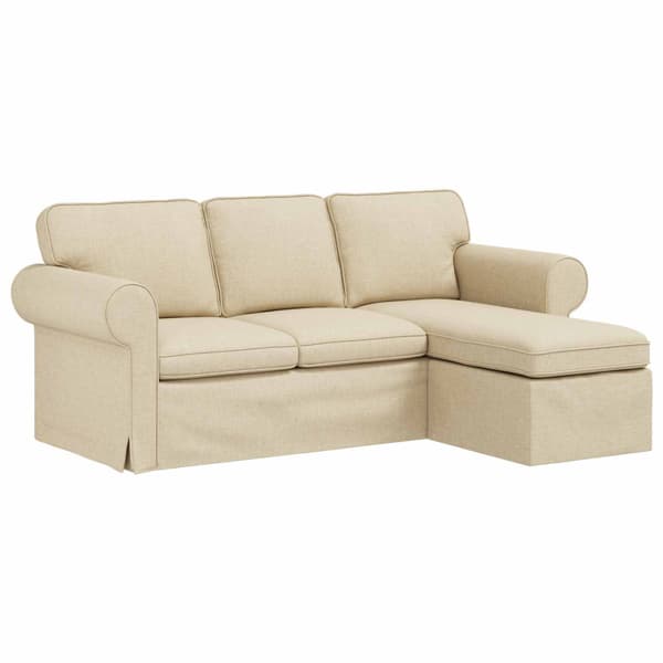Soffa Kräm 195 x 138 x 80 cm tyg