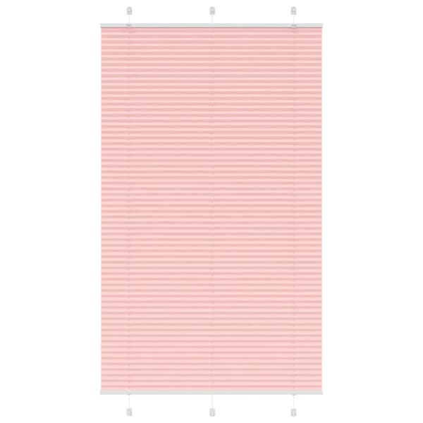 Plisserad persienn rosa 120x200 cm tyg bredd 119,4cm polyester