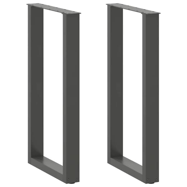 Barbordsben U-formade 2 st antracit 50x(90-91) cm stål