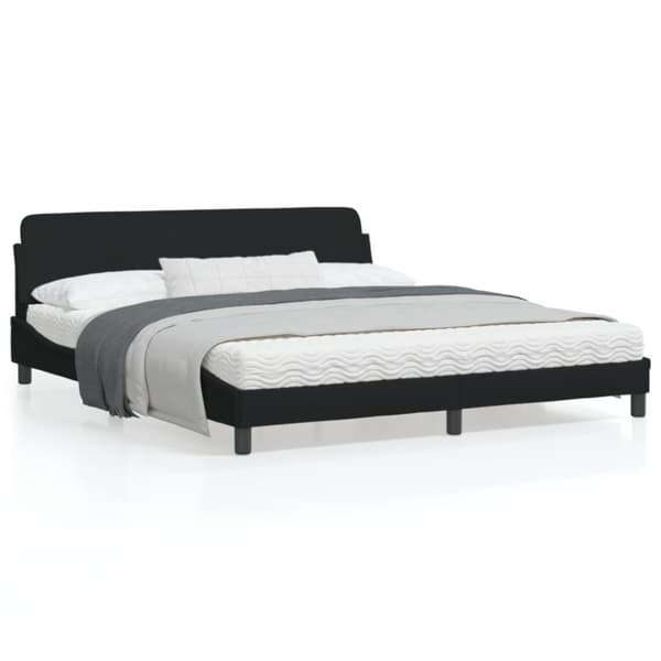 Bed Frame "Dover" Black 180x200 cm Fabric