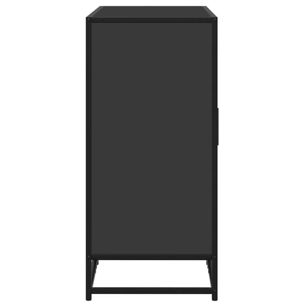 Skänk svart 92x35x76 cm konstruerat trä