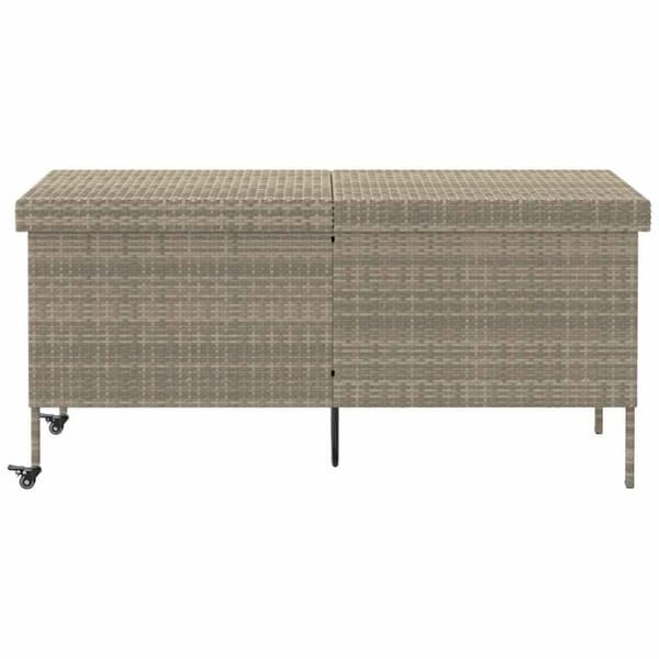 Dynbox på hjul ljusgrå 160x55x75 cm konstrottning