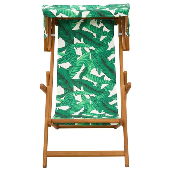 Deck Chair 3 Position Massiv Eukalyptus Trä Bladmönster