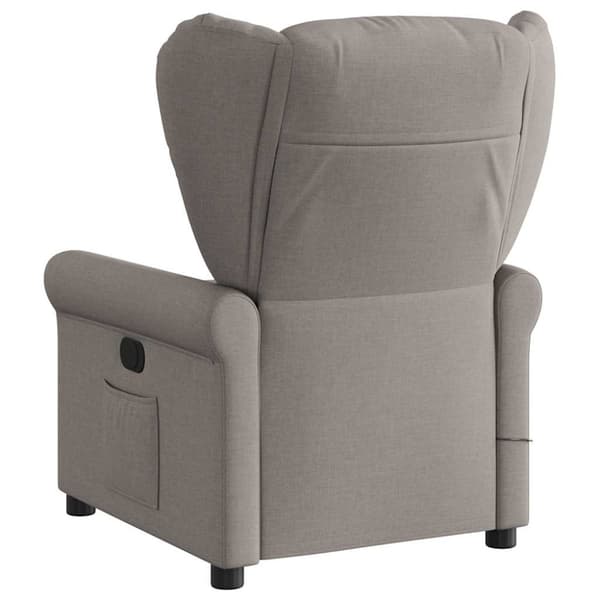 Elektrisk massagefåtölj taupe tyg