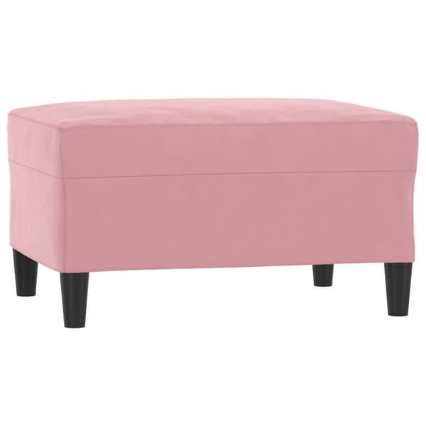 Soffgrupp med dynor 4 delar rosa sammet