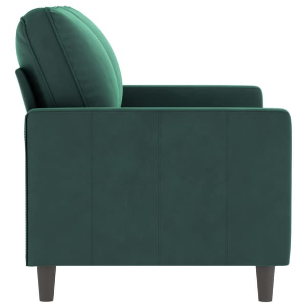 Soffa 2-sits mörkgrön 120 cm sammet